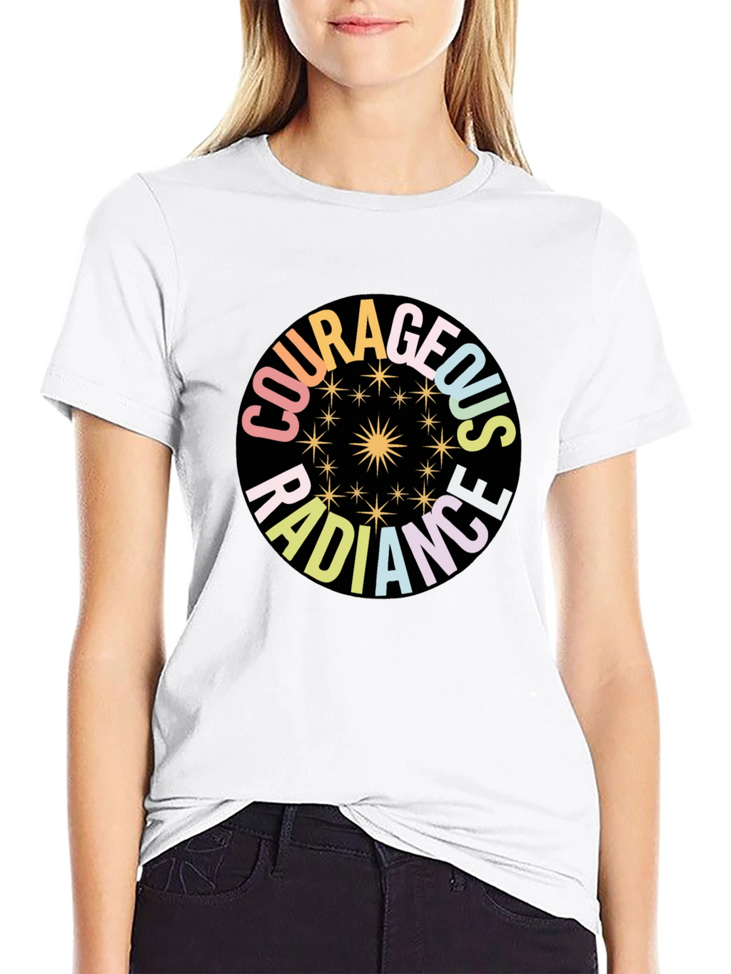 Courageous Radiance Graphic Tee - Black Unisex Shirt