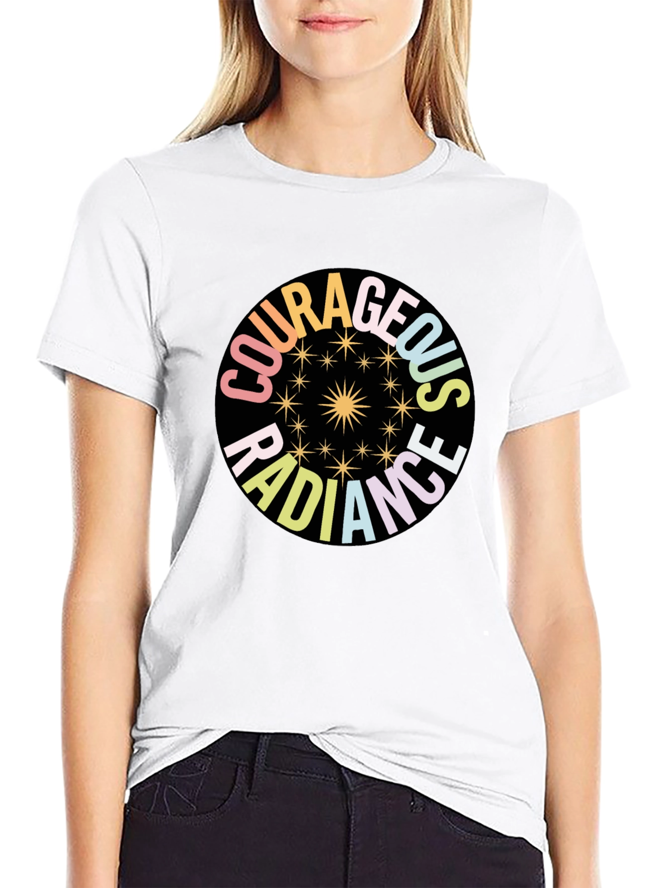 Courageous Radiance Graphic Tee - Black Unisex Shirt