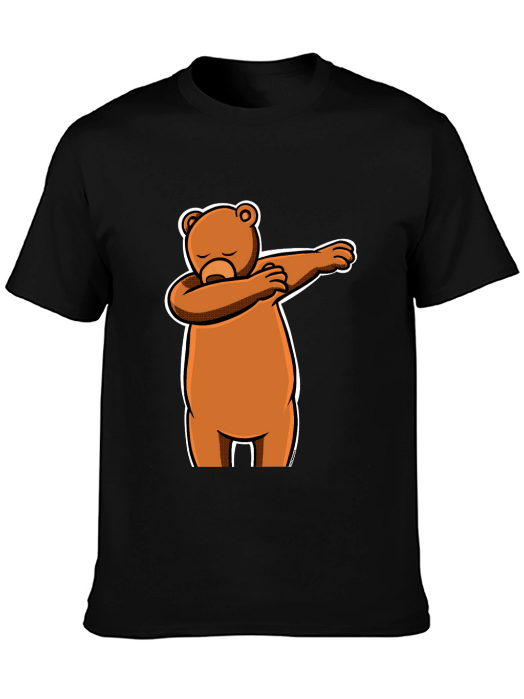 Dabbing Bear Black T-Shirt - Fun Cartoon Graphic Tee