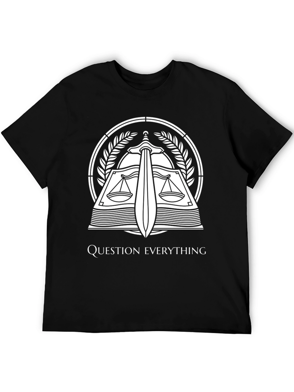 Question Everything Graphic Tee - Black Cotton