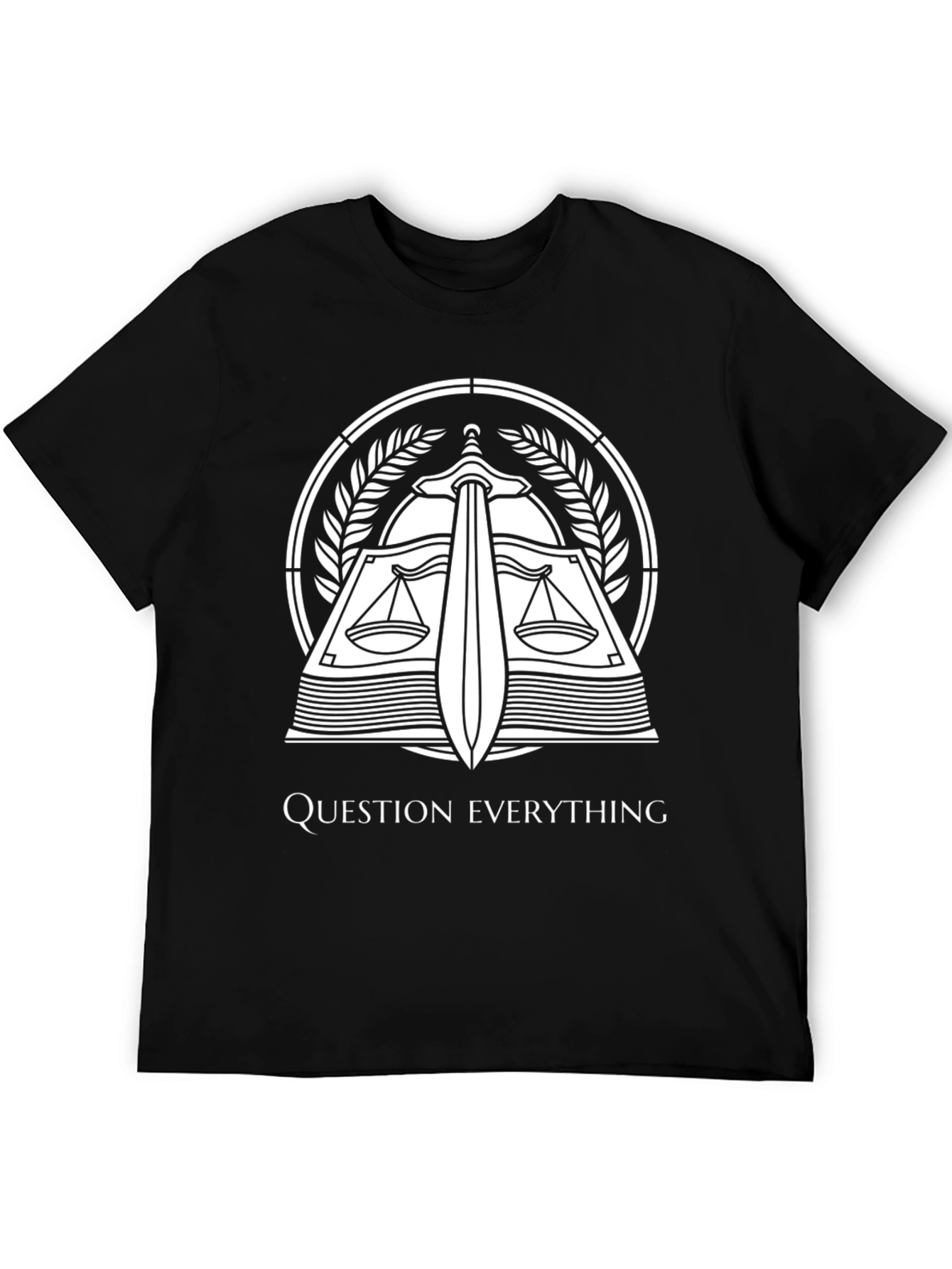 Question Everything Graphic Tee - Black Cotton
