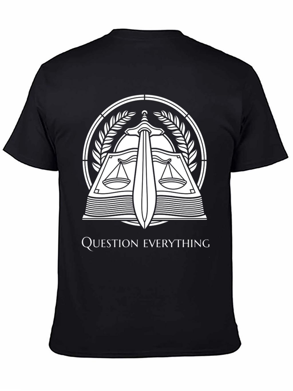 Question Everything Graphic Tee - Black Cotton