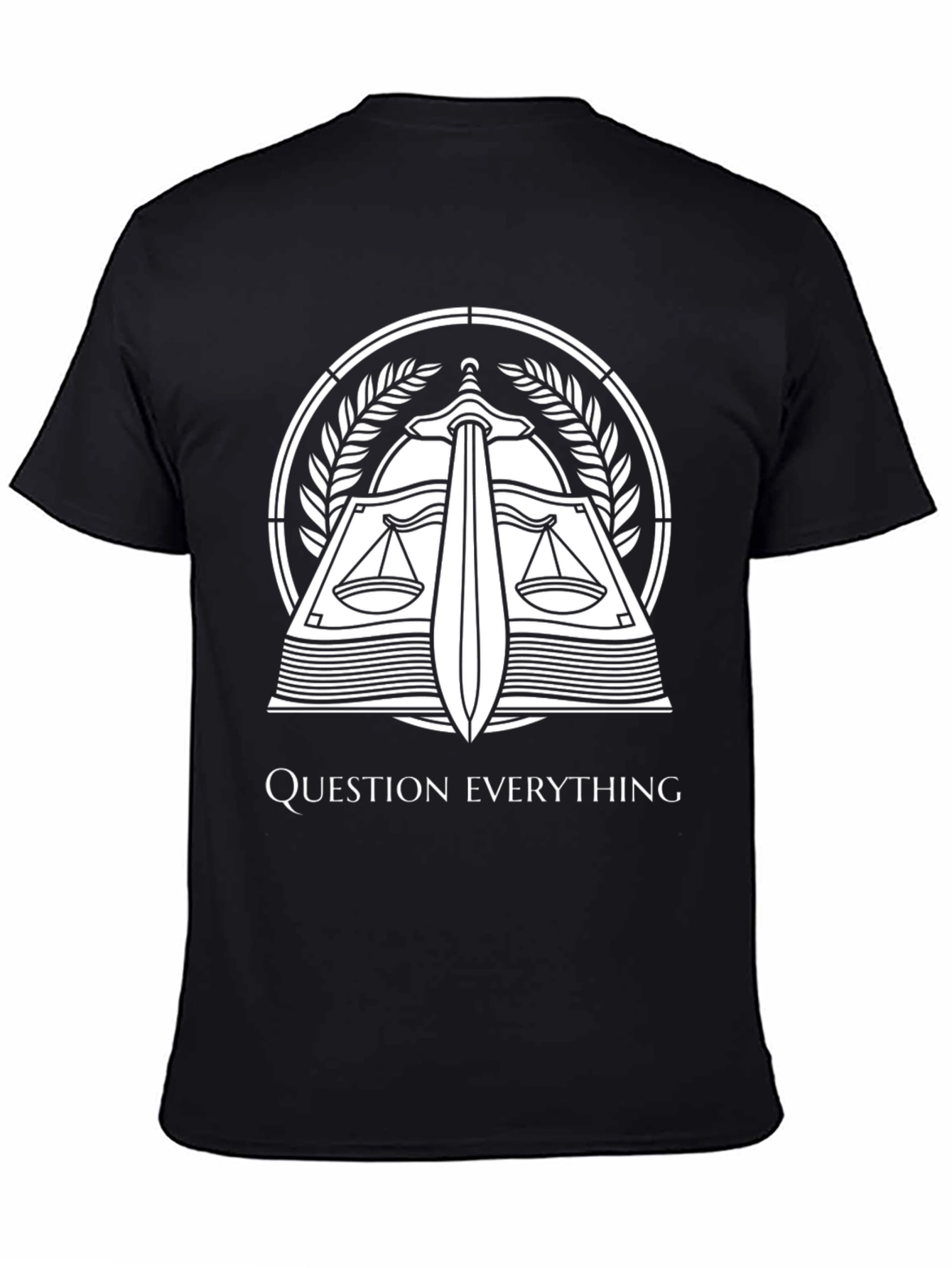 Question Everything Graphic Tee - Black Cotton