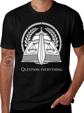 Question Everything Graphic Tee - Black Cotton