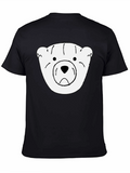 Black T-Shirt with White Bear Graphic