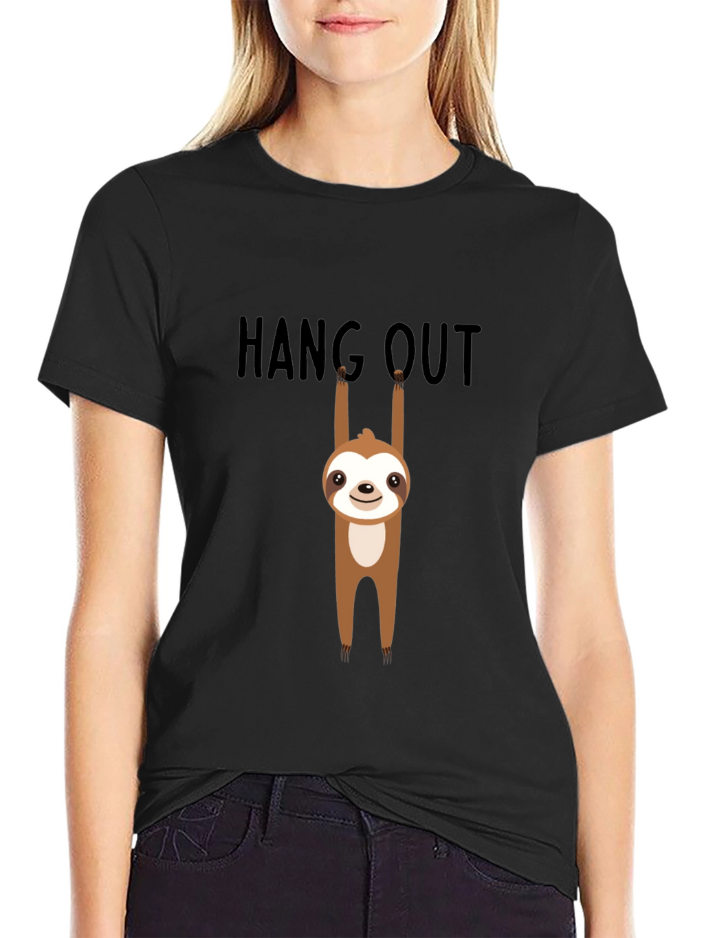 Hang Out Sloth Graphic T-Shirt
