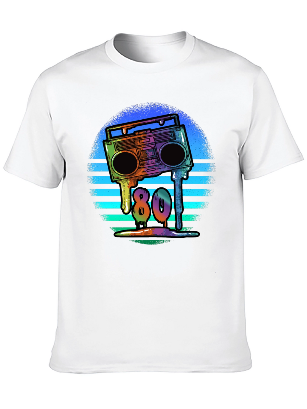 Retro 80s Boombox T-Shirt - Meltdown Design