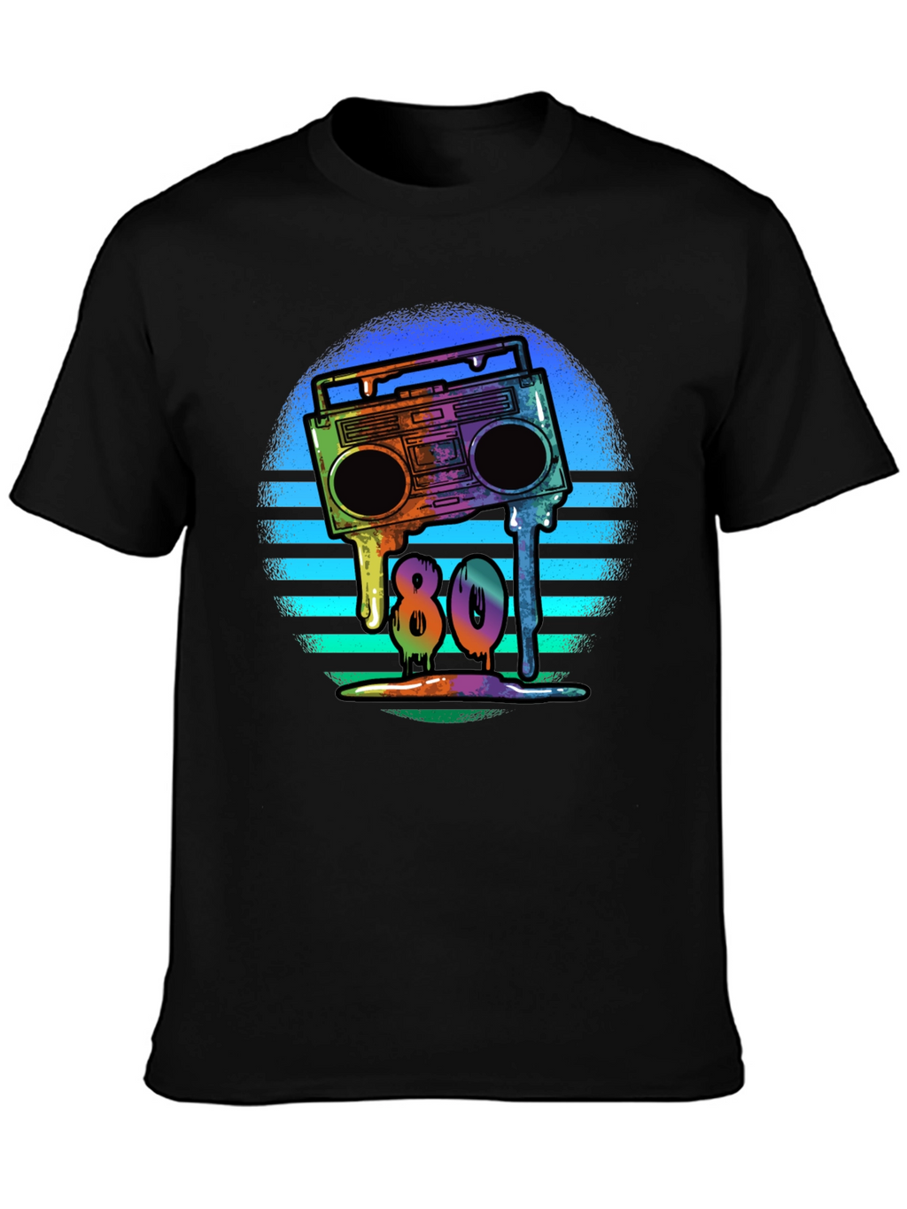 Retro 80s Boombox T-Shirt - Meltdown Design