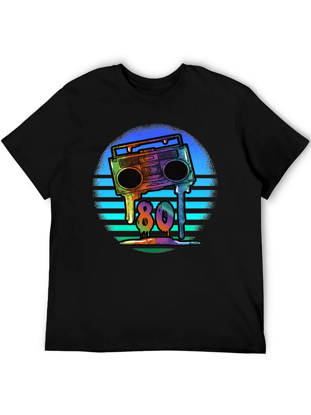 Retro 80s Boombox T-Shirt - Meltdown Design