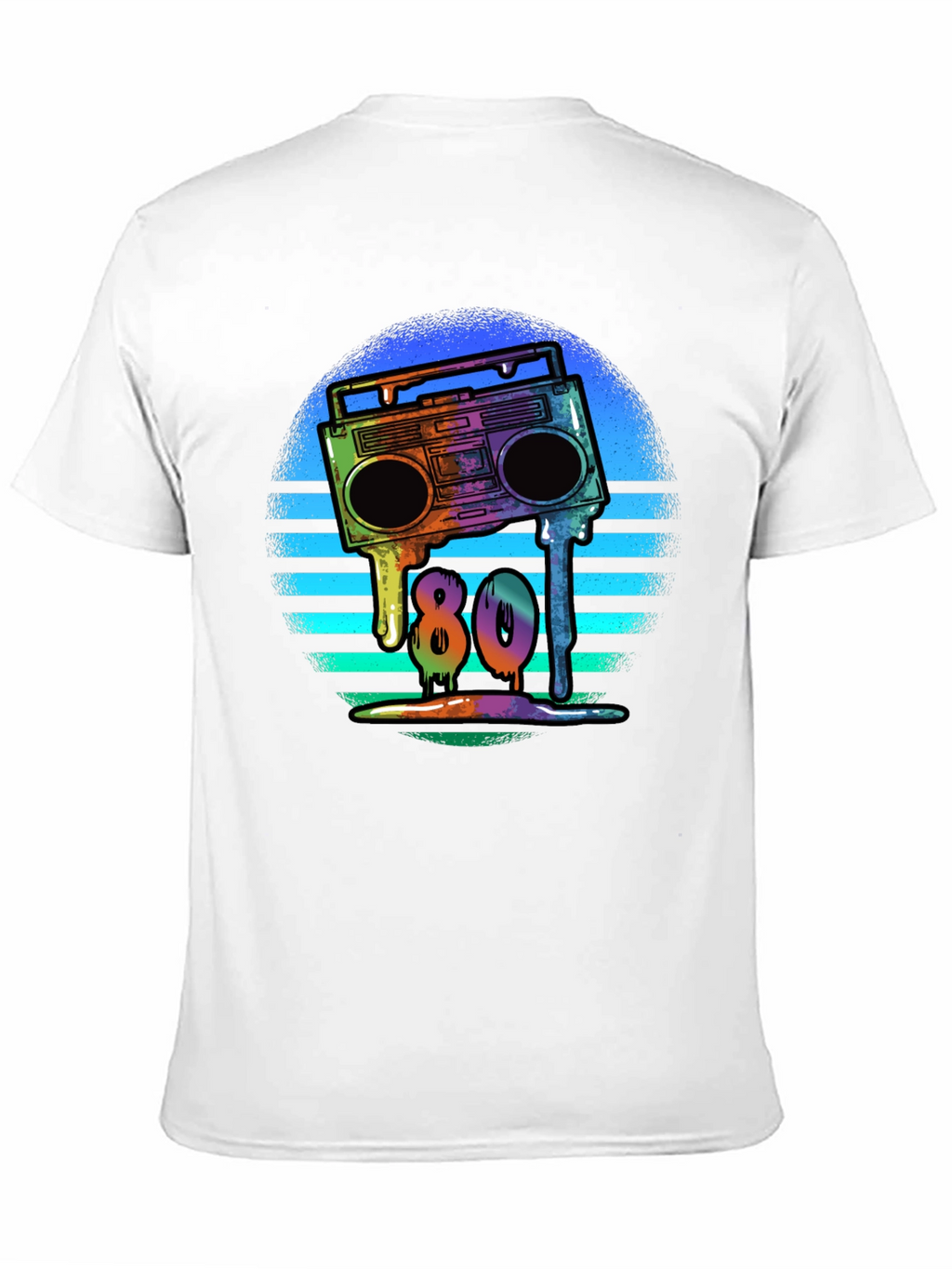 Retro 80s Boombox T-Shirt - Meltdown Design