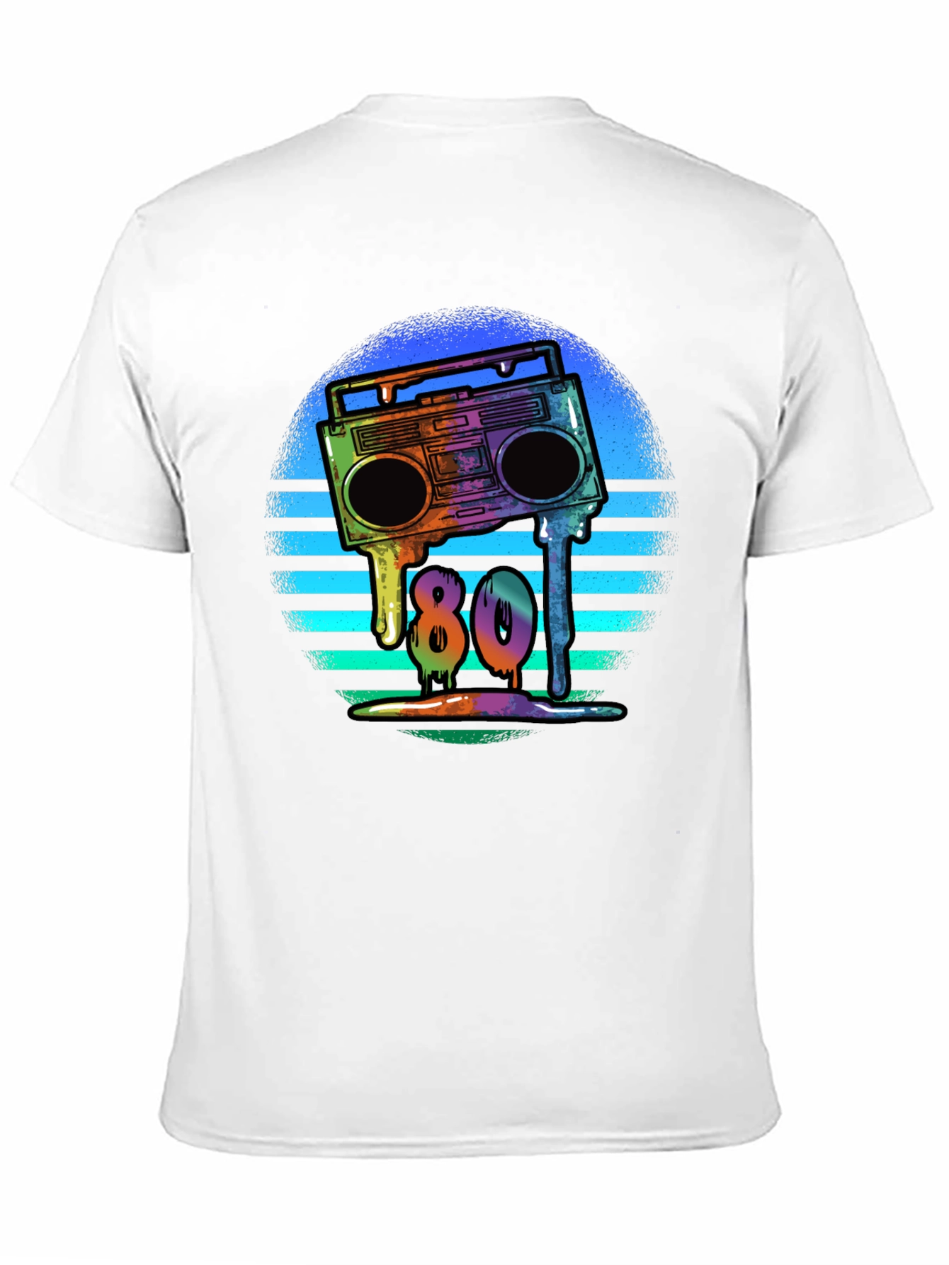 Retro 80s Boombox T-Shirt - Meltdown Design