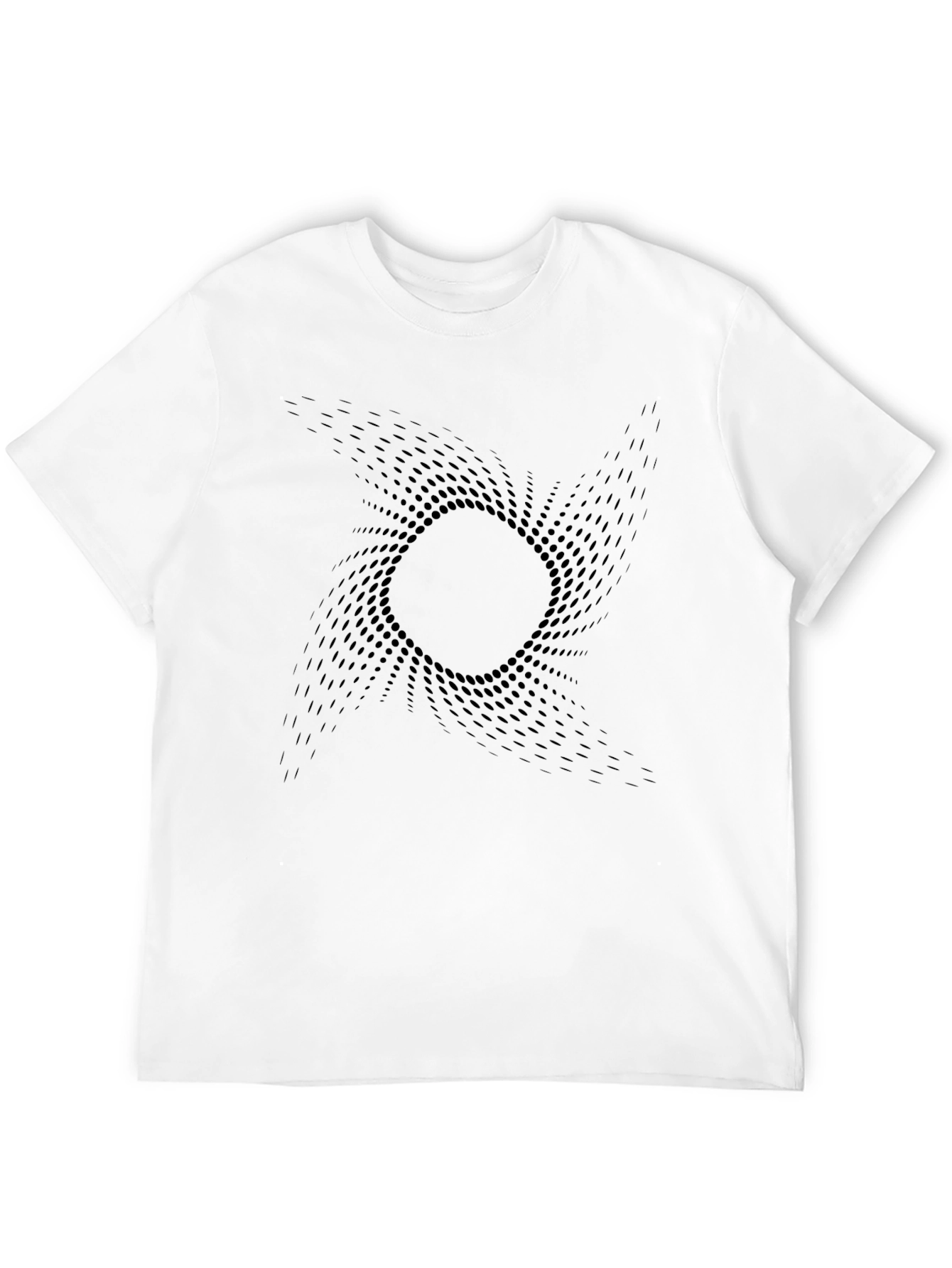 Abstract Swirl Graphic Black T-Shirt