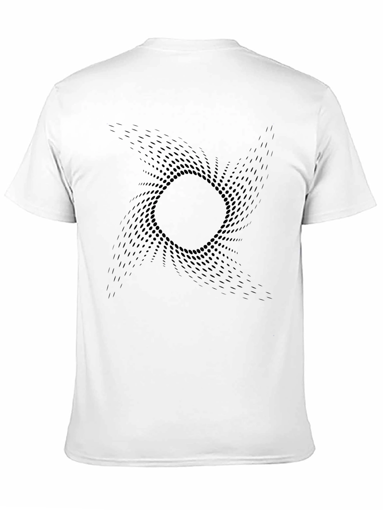 Abstract Swirl Graphic Black T-Shirt