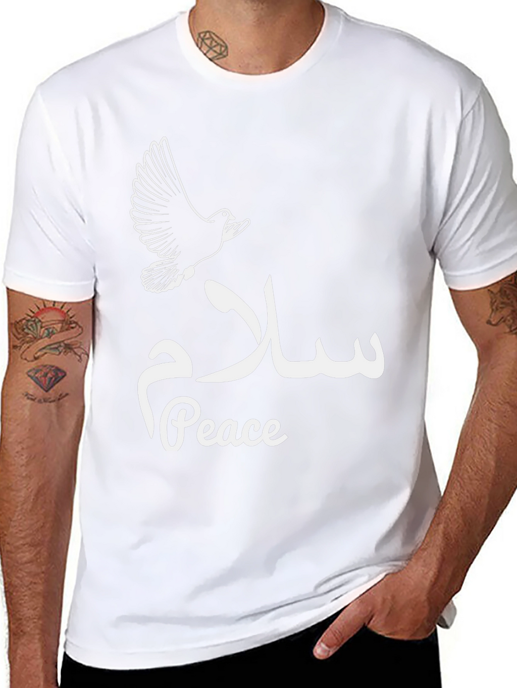 Peace Dove T-Shirt - Black Graphic Tee