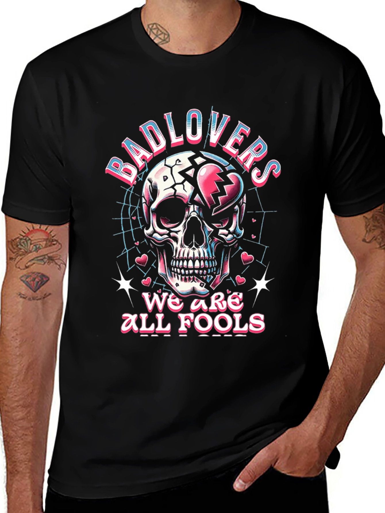 Bad Lovers Skull Graphic T-Shirt