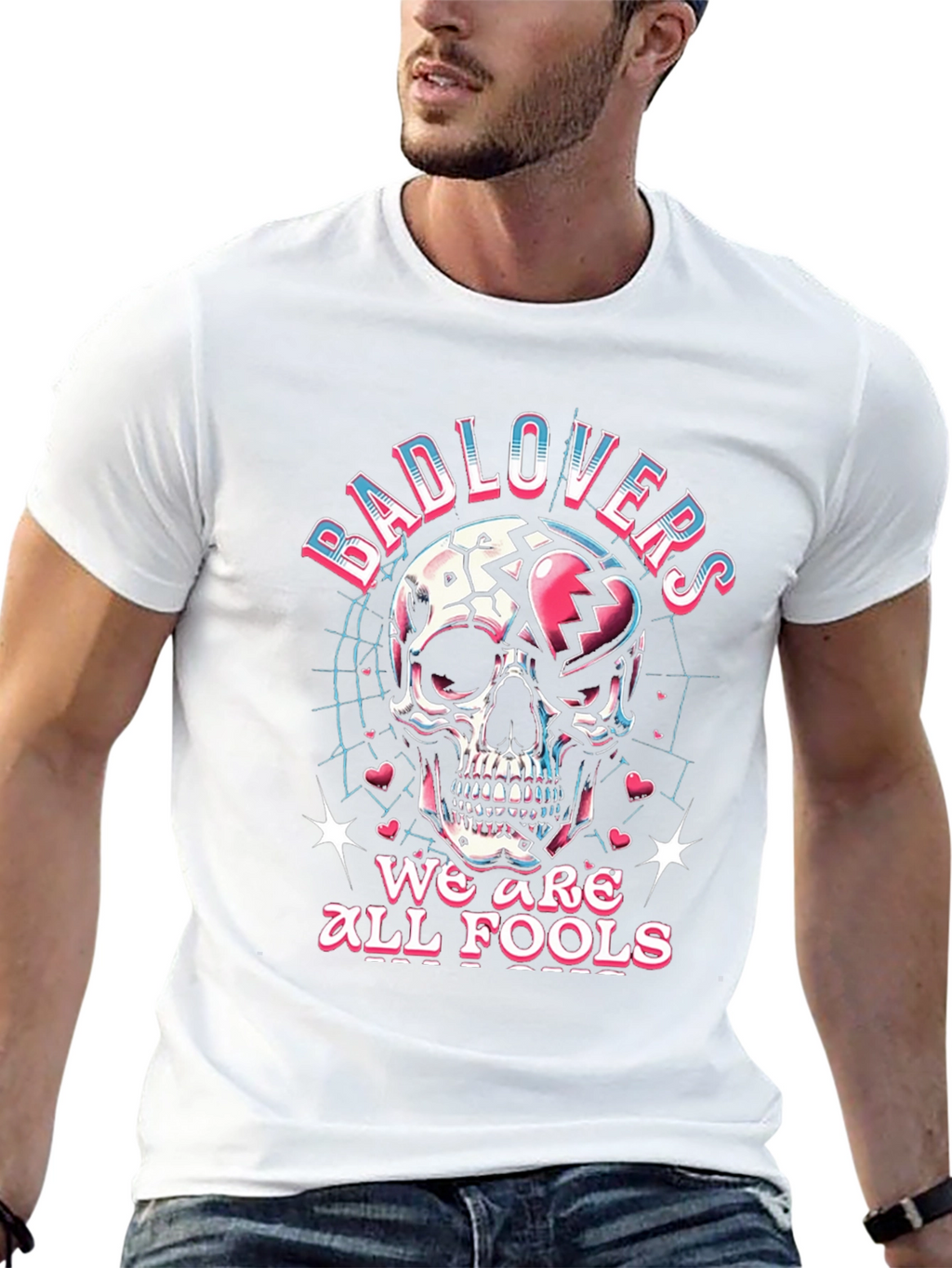 Bad Lovers Skull Graphic T-Shirt
