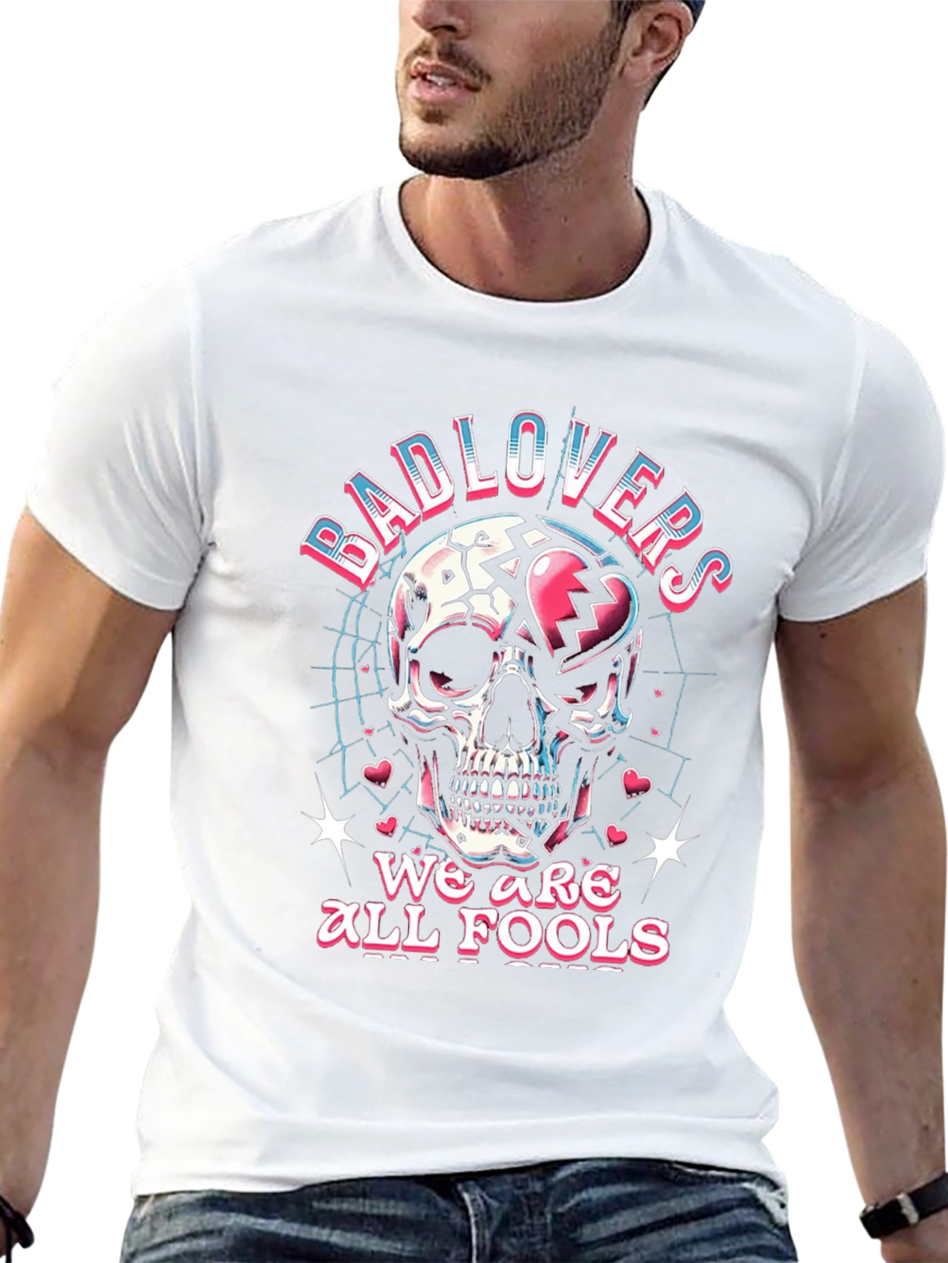 Bad Lovers Skull Graphic T-Shirt