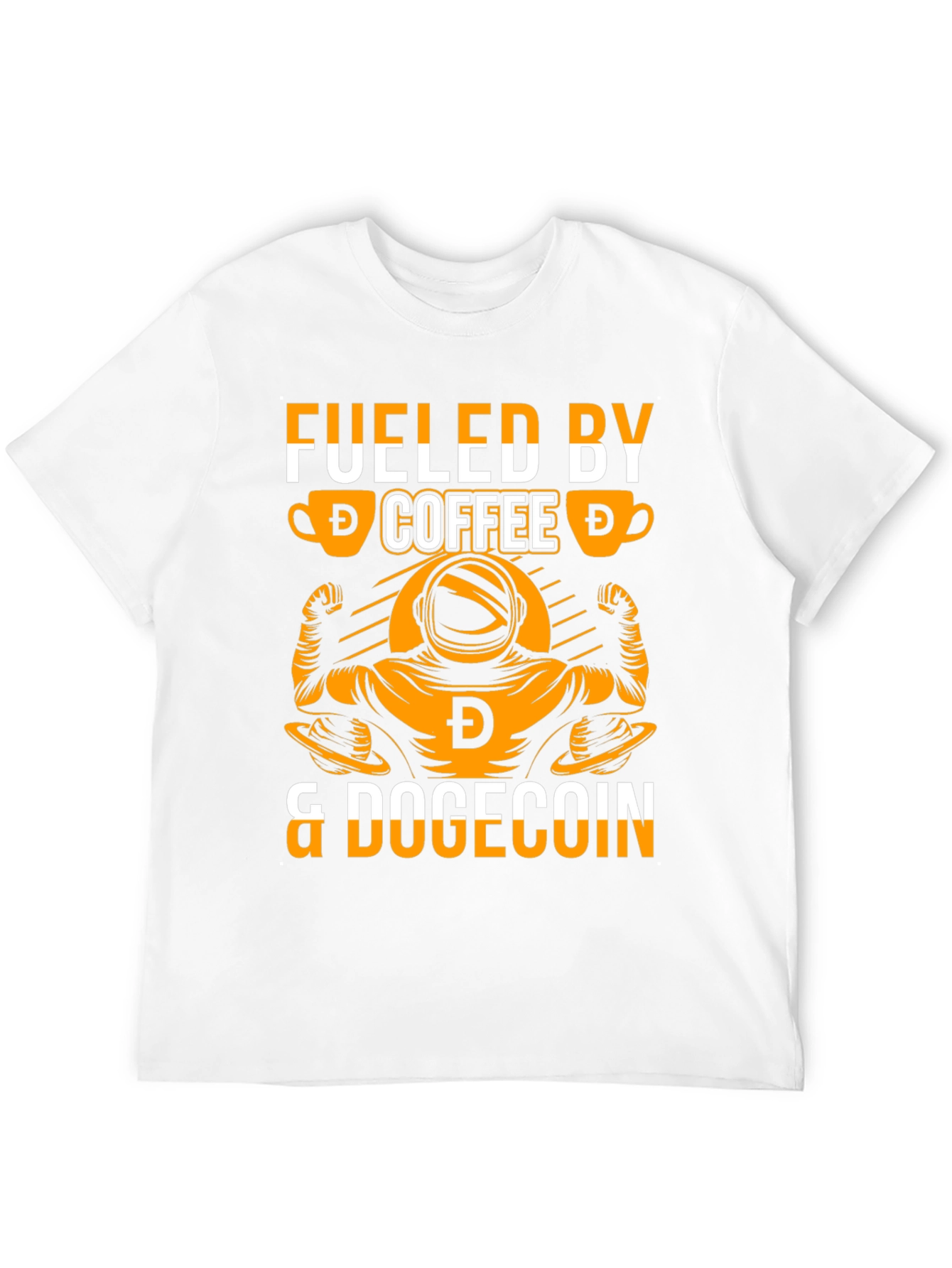 Fueled By Coffee & Dogecoin T-Shirt – Crypto Meme Graphic Tee