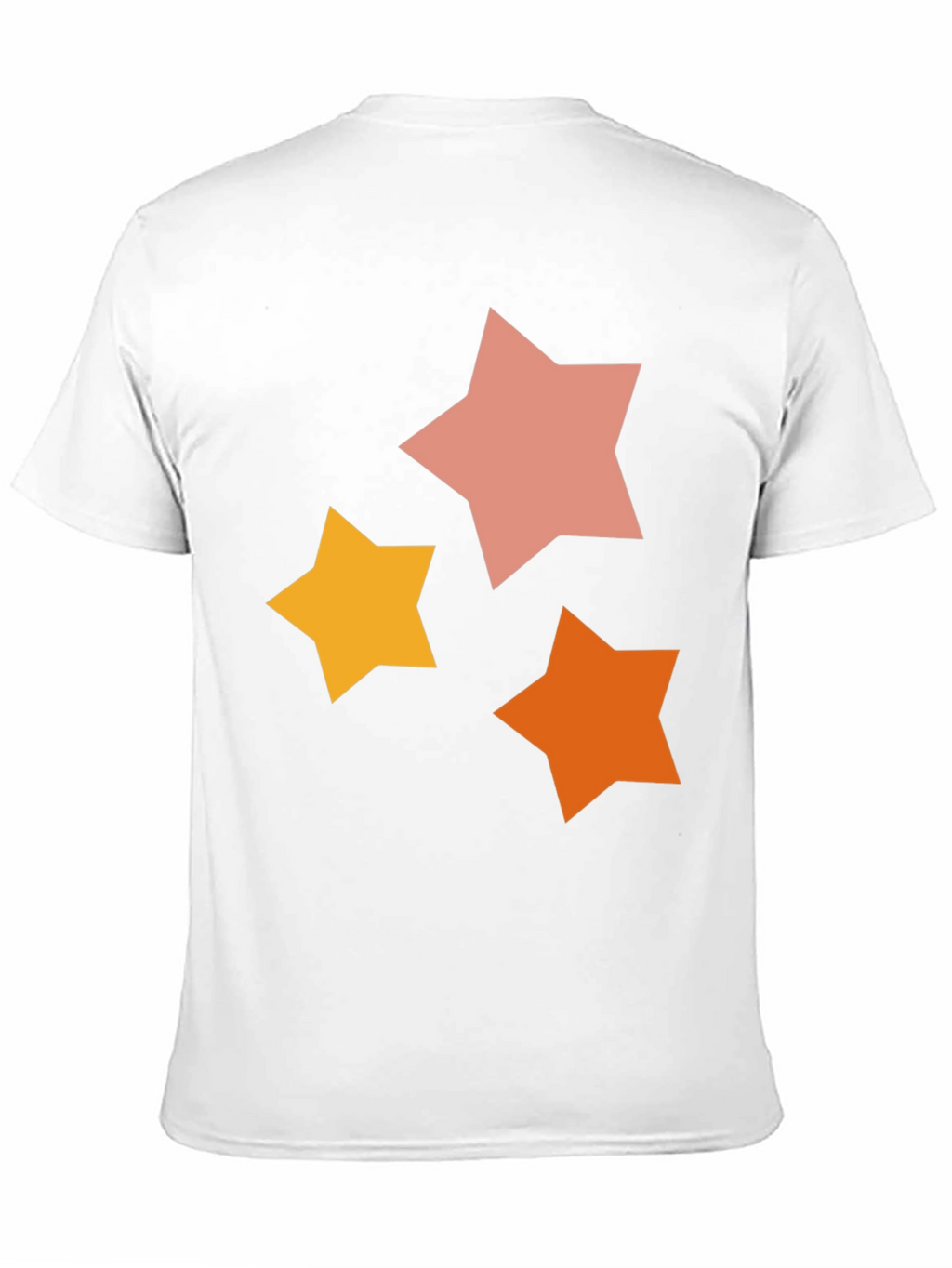 Star Pattern Graphic Tee - Casual Black T-Shirt