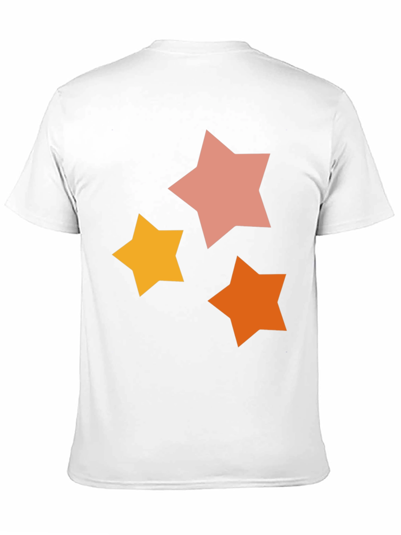 Star Pattern Graphic Tee - Casual Black T-Shirt