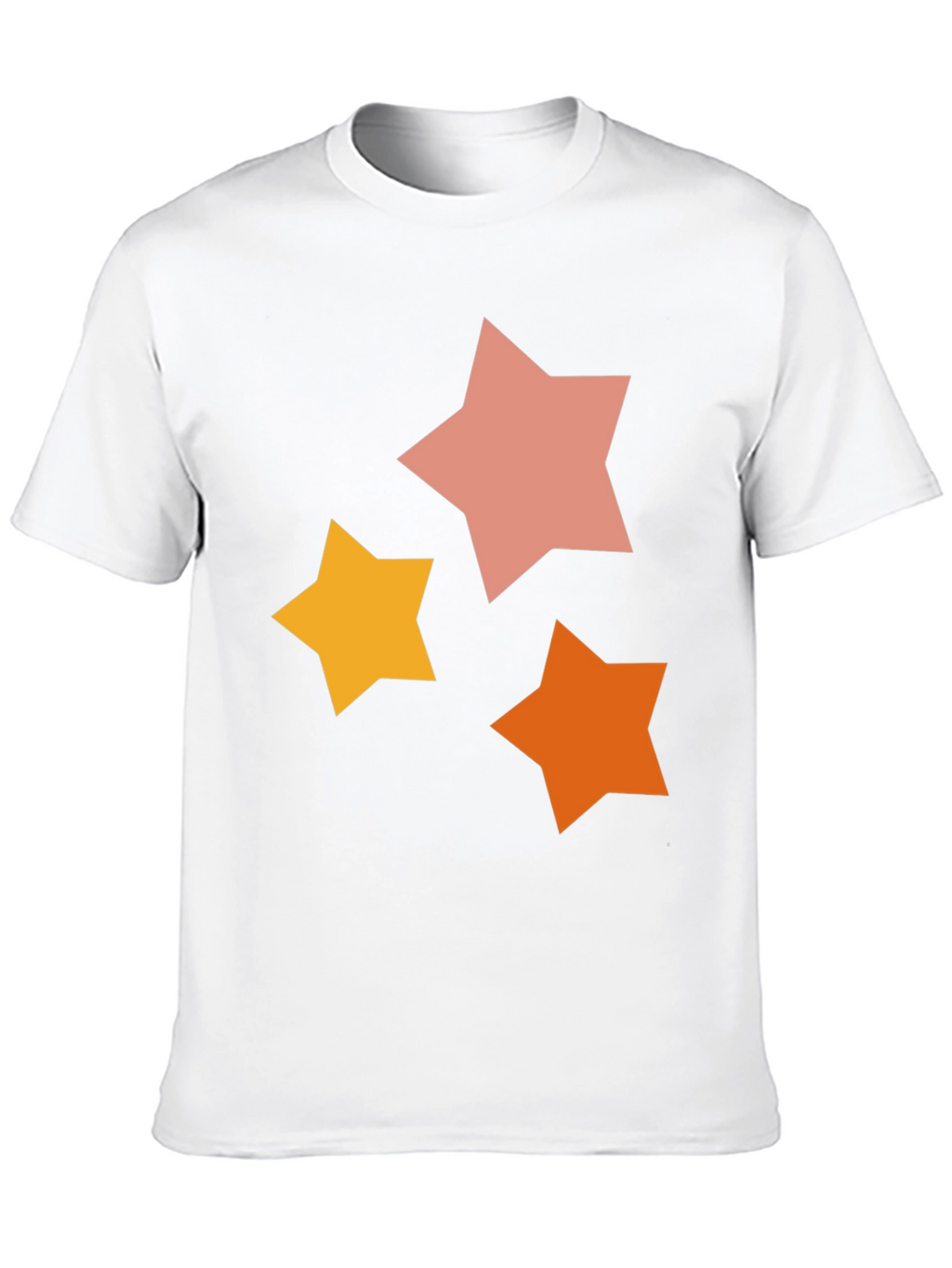 Star Pattern Graphic Tee - Casual Black T-Shirt