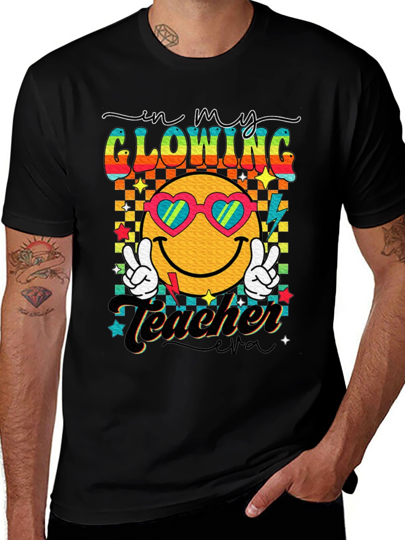 Glowing Teacher Retro T-Shirt