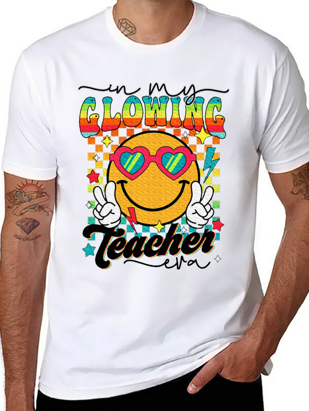 Glowing Teacher Retro T-Shirt