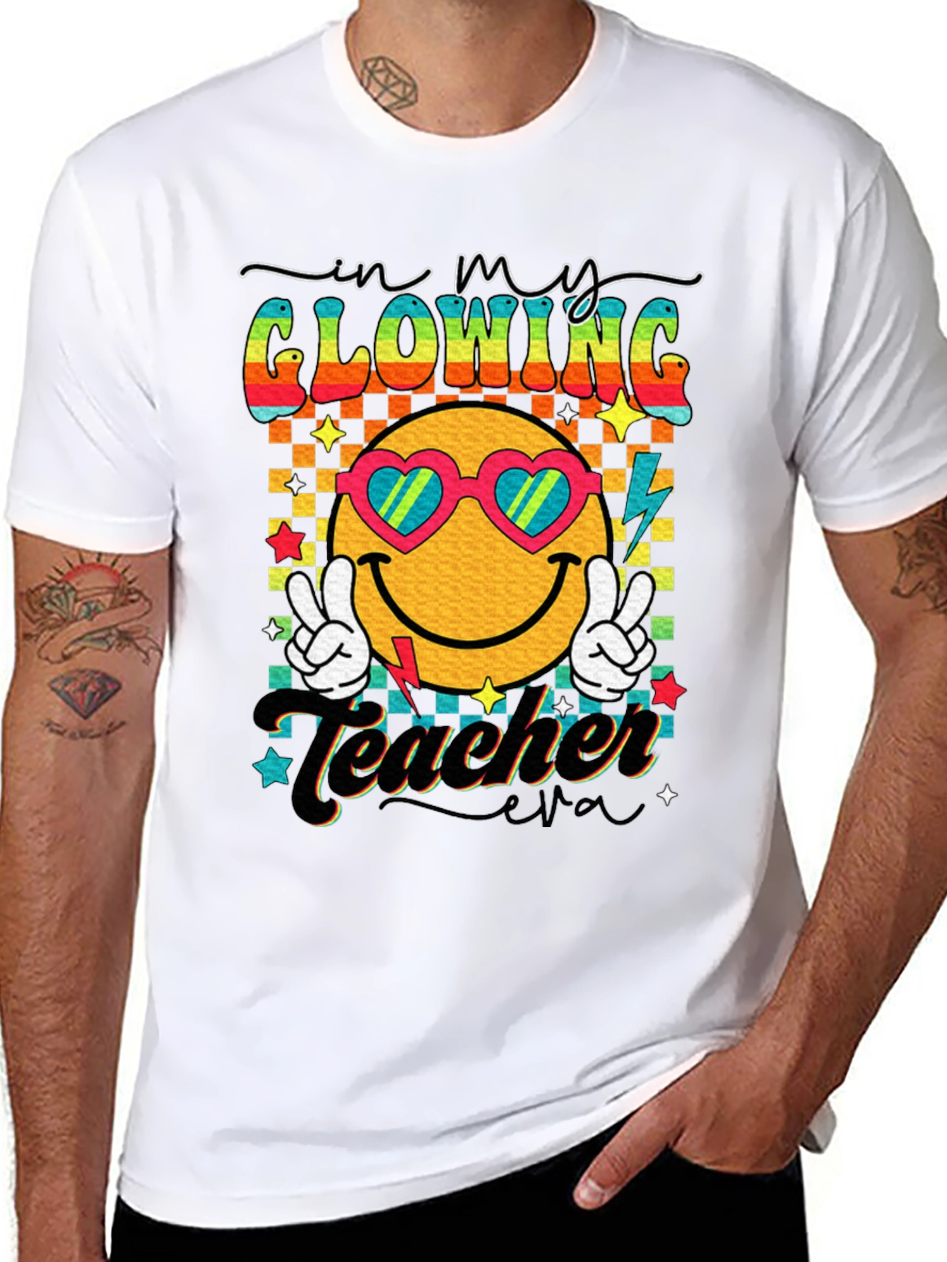 Glowing Teacher Retro T-Shirt