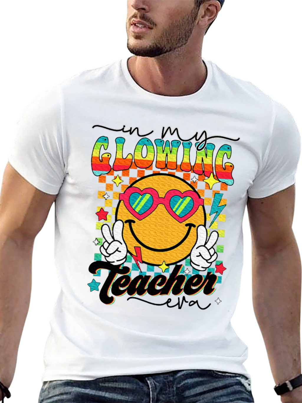 Glowing Teacher Retro T-Shirt