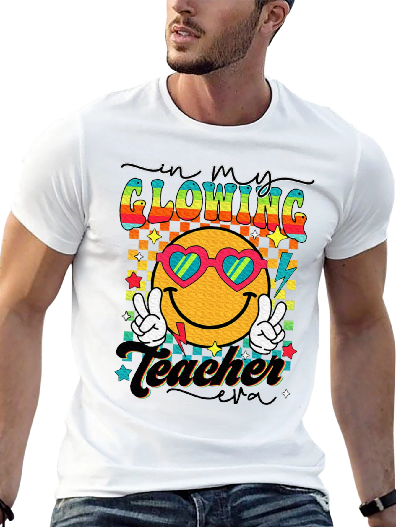 Glowing Teacher Retro T-Shirt