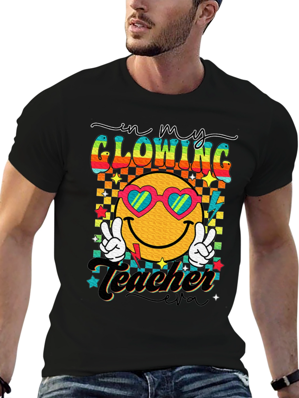 Glowing Teacher Retro T-Shirt