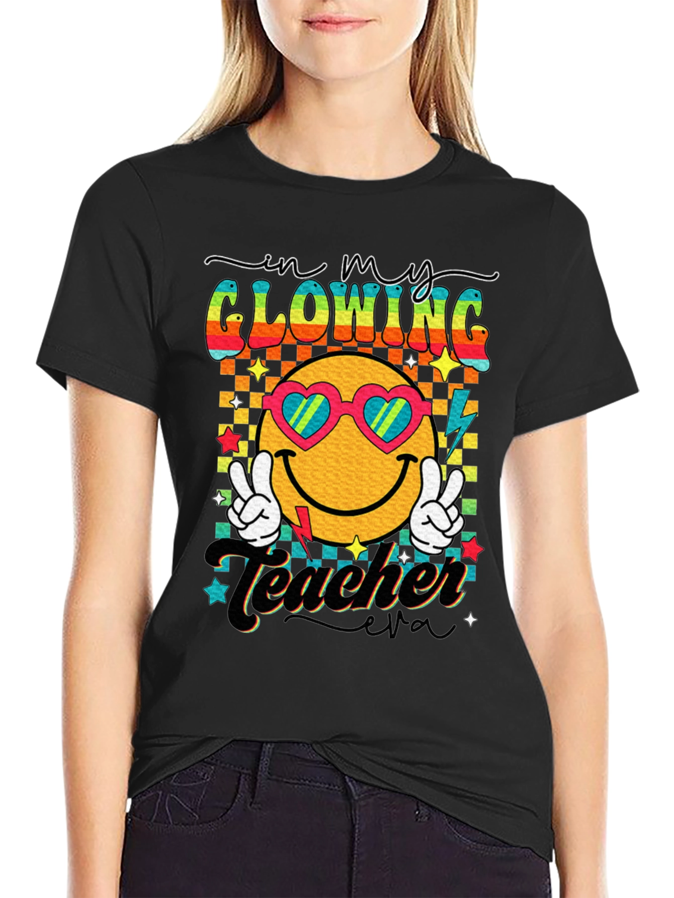 Glowing Teacher Retro T-Shirt
