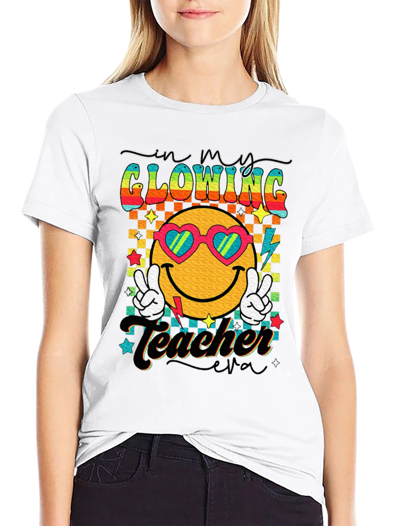 Glowing Teacher Retro T-Shirt