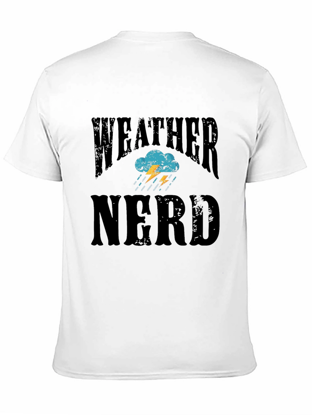 Weather Nerd T-Shirt Black Cotton Graphic Print