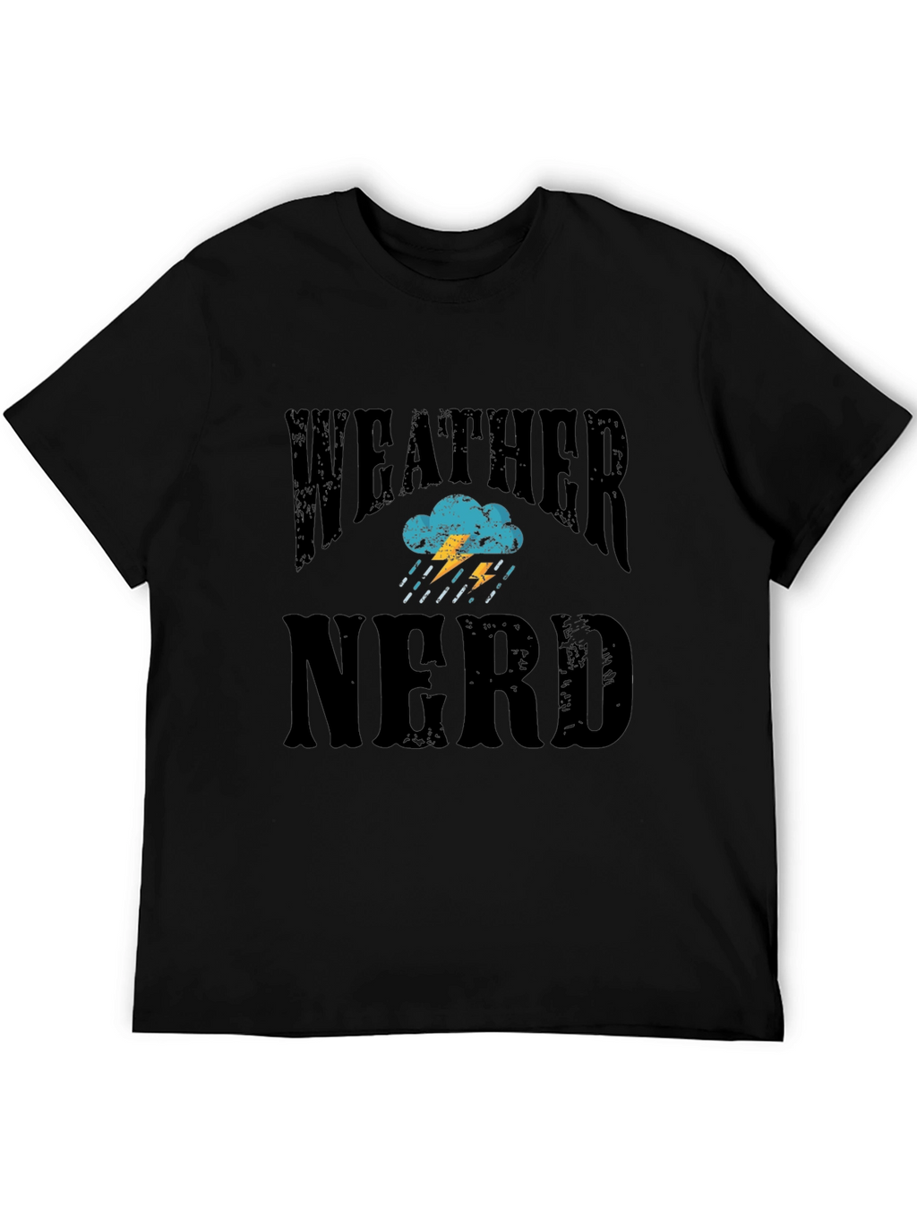 Weather Nerd T-Shirt Black Cotton Graphic Print