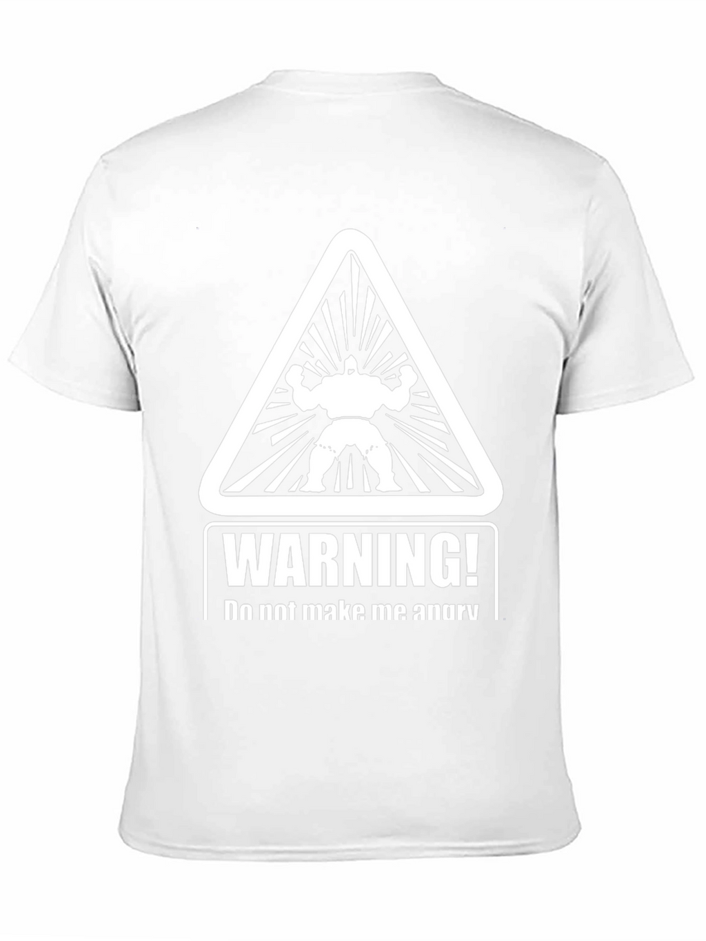 Warning Angry Man T-Shirt - Black