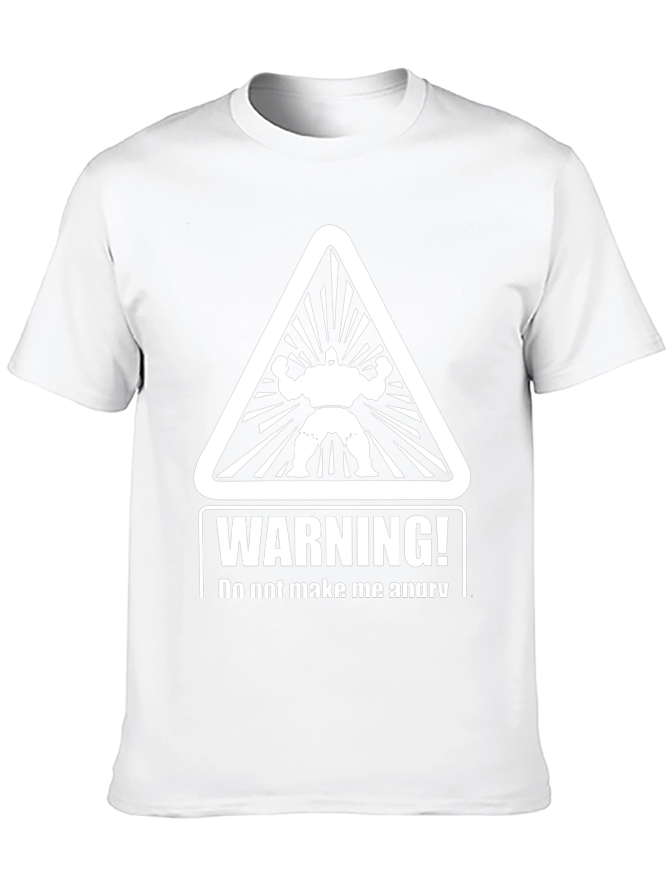 Warning Angry Man T-Shirt - Black