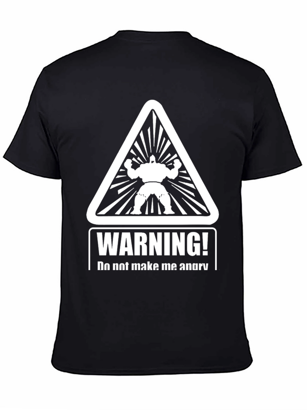Warning Angry Man T-Shirt - Black