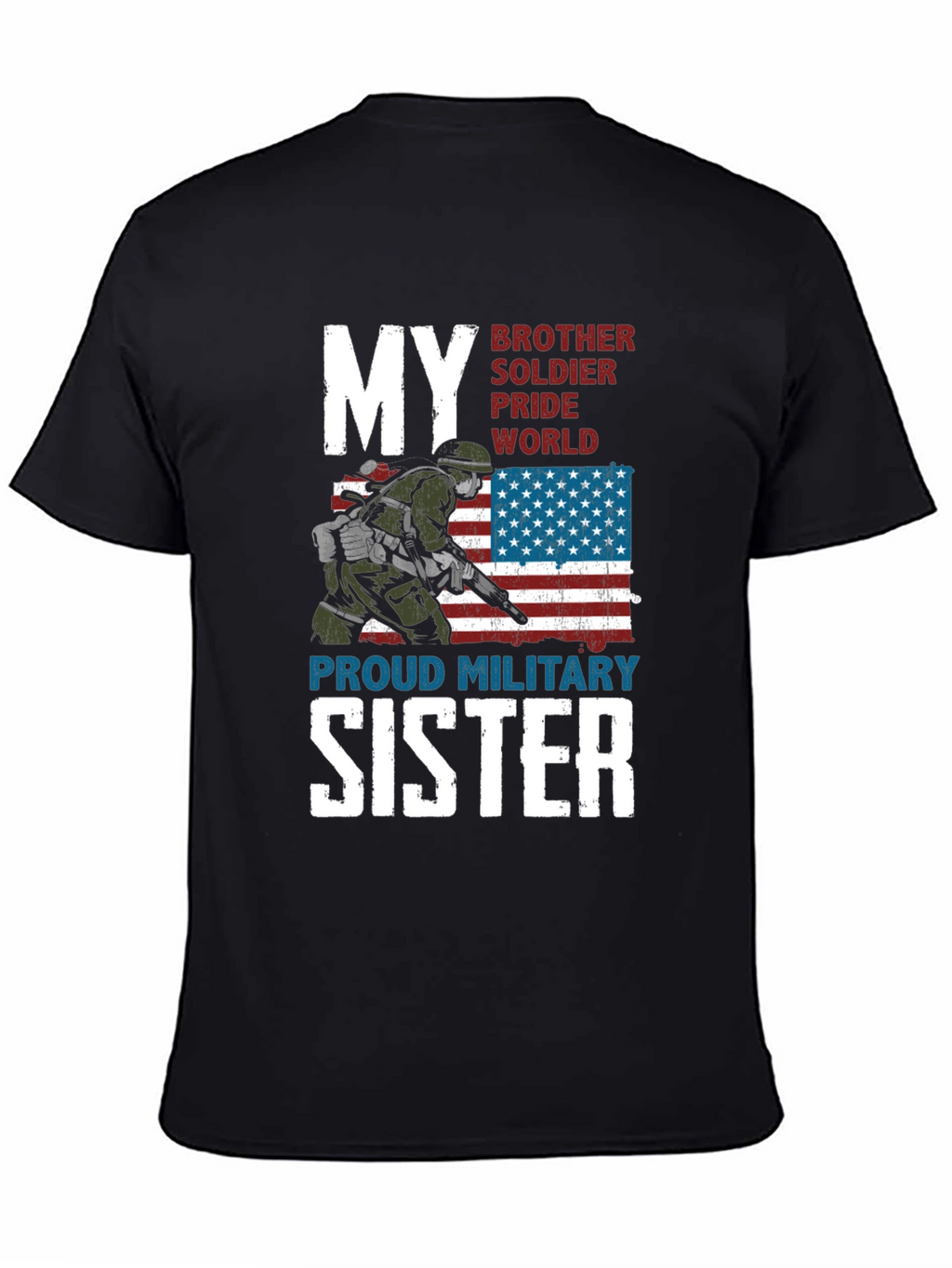 Proud Military Sister Graphic T-Shirt