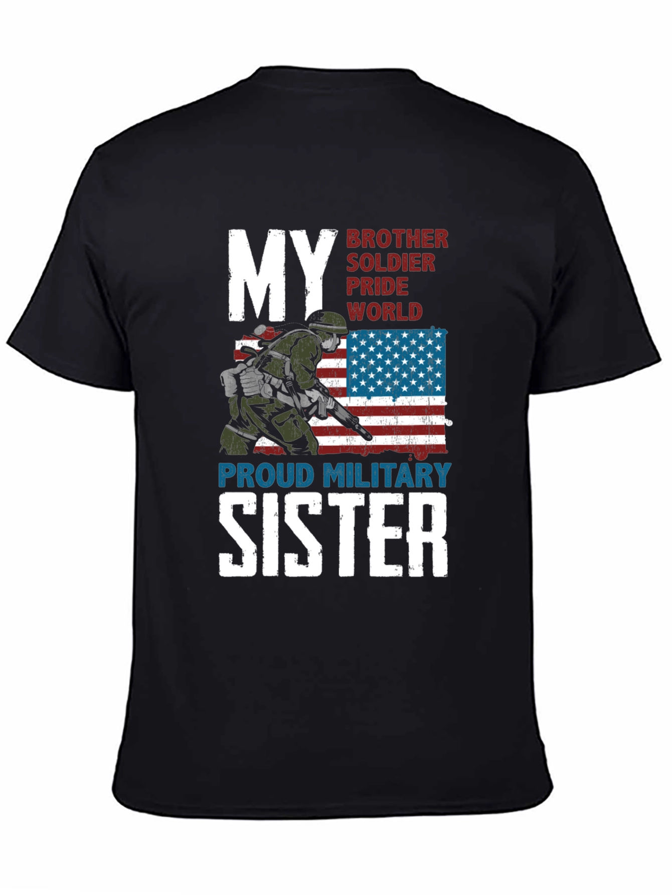Proud Military Sister Graphic T-Shirt