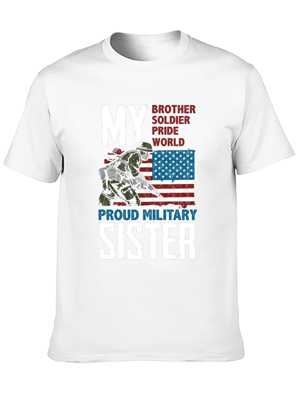 Proud Military Sister Graphic T-Shirt
