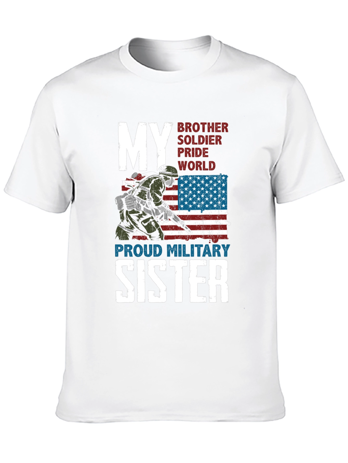 Proud Military Sister Graphic T-Shirt