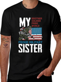 Proud Military Sister Graphic T-Shirt