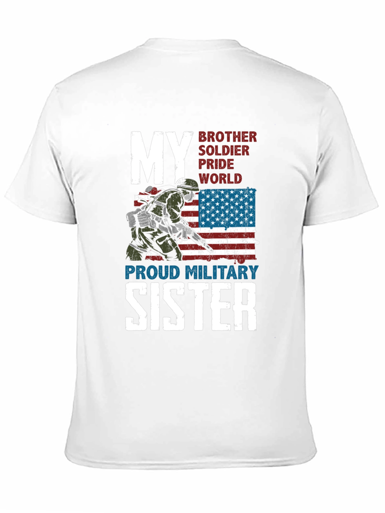 Proud Military Sister Graphic T-Shirt