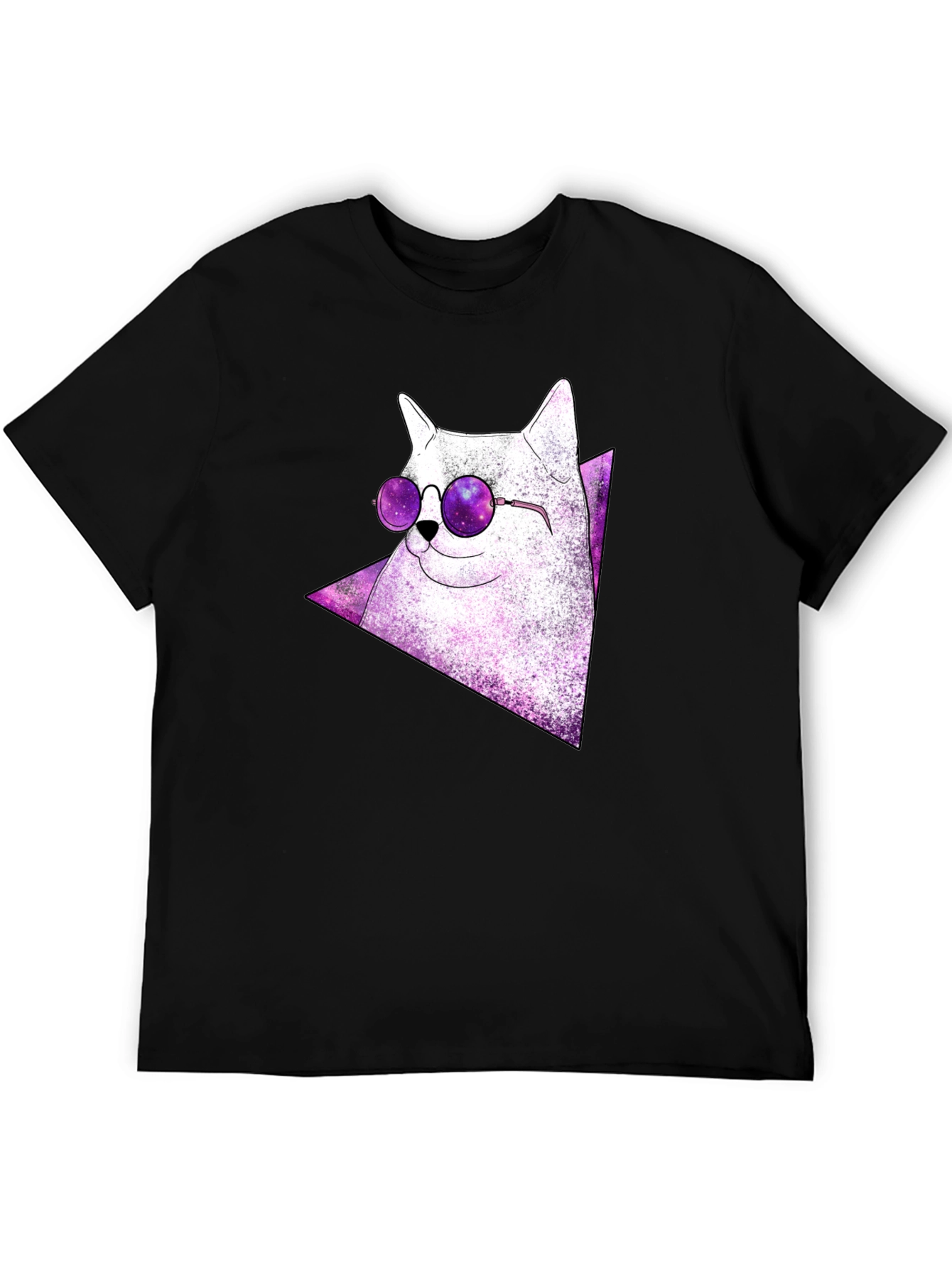 Cosmic Cat Tee - Galaxy Glasses T-Shirt