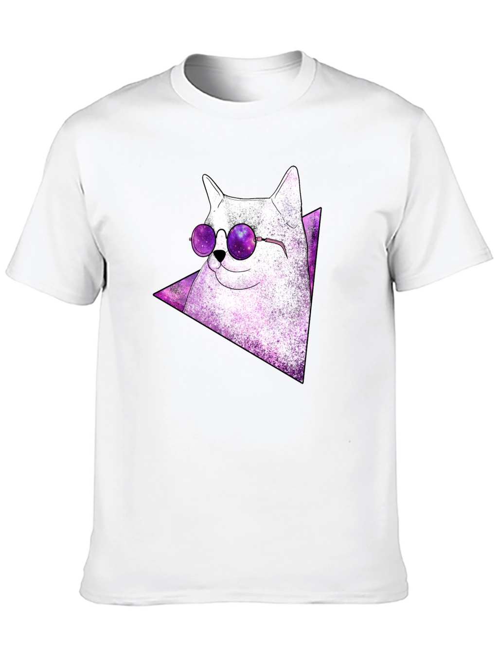 Cosmic Cat Tee - Galaxy Glasses T-Shirt