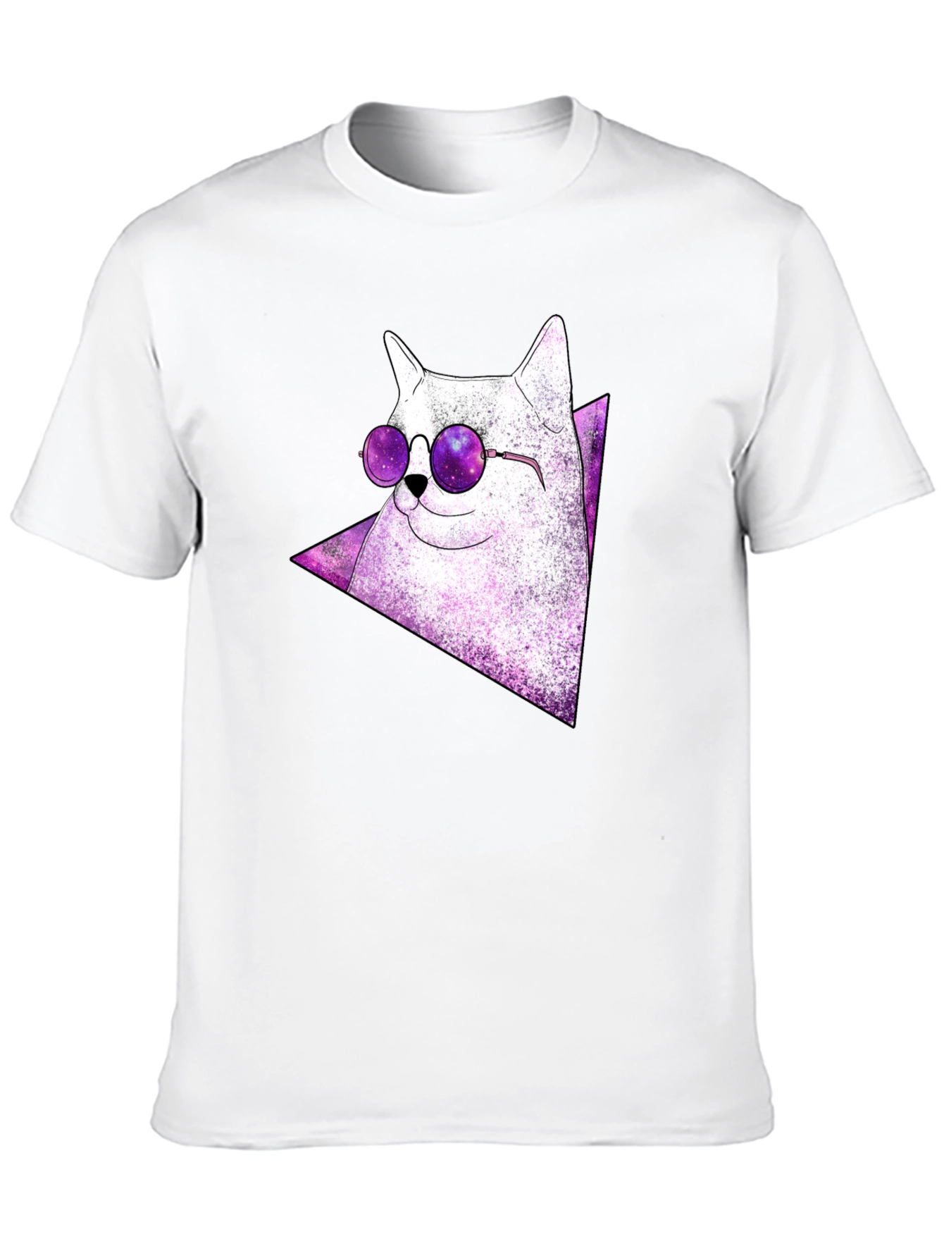 Cosmic Cat Tee - Galaxy Glasses T-Shirt