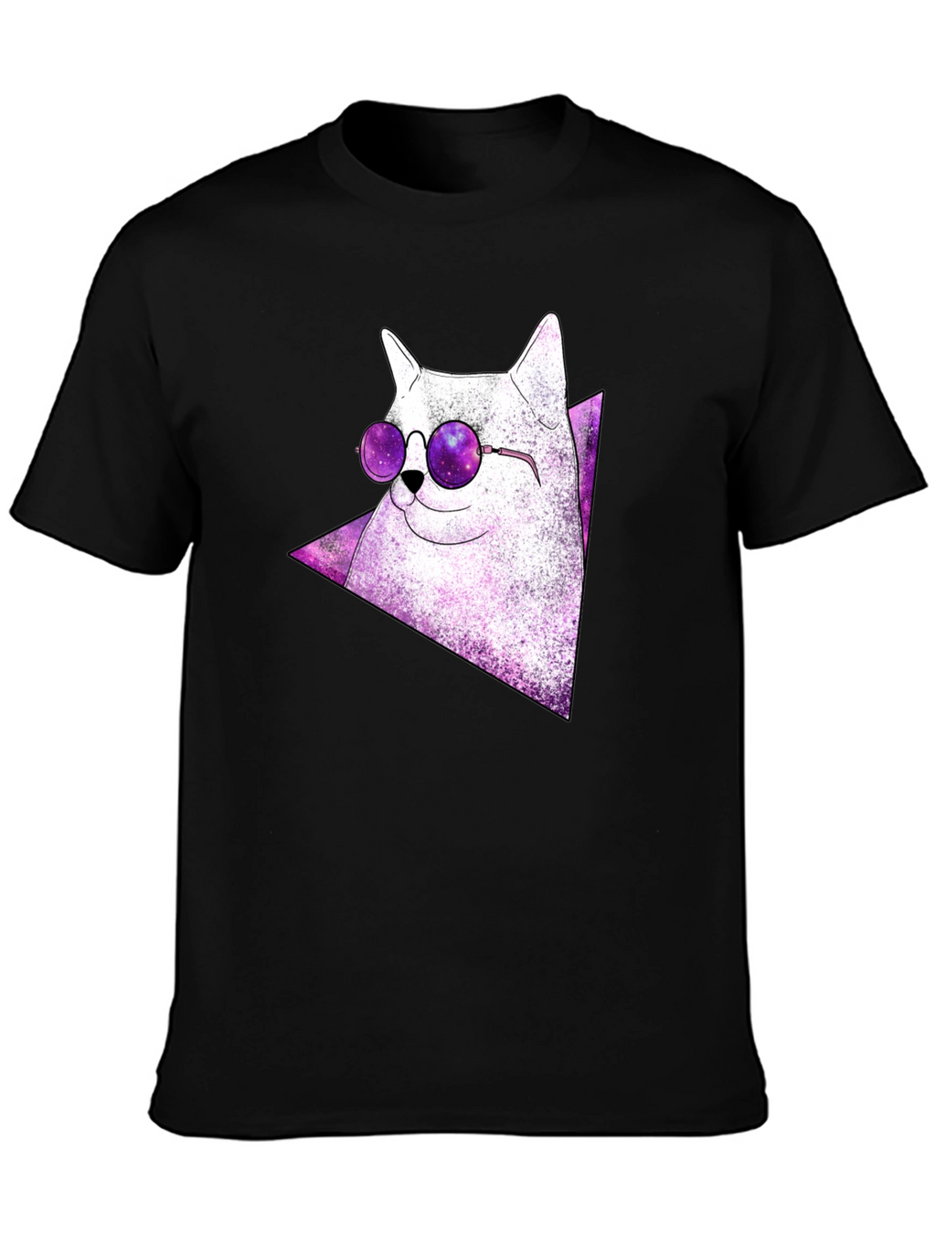 Cosmic Cat Tee - Galaxy Glasses T-Shirt