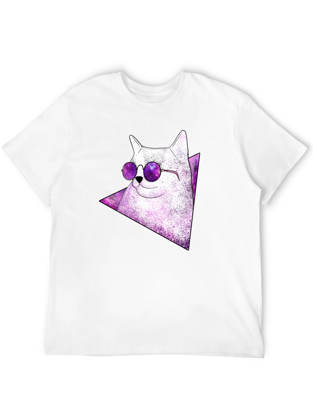 Cosmic Cat Tee - Galaxy Glasses T-Shirt