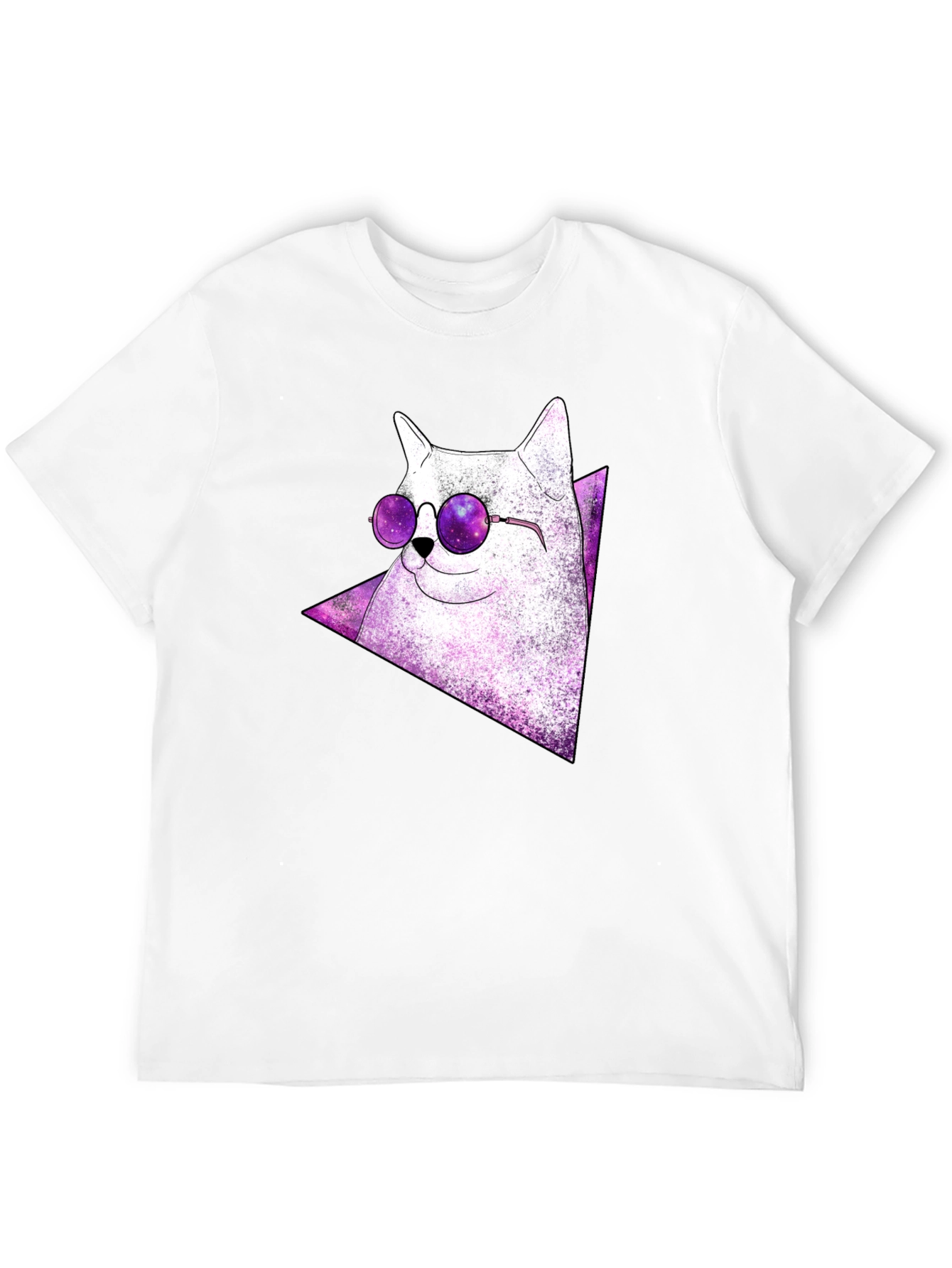 Cosmic Cat Tee - Galaxy Glasses T-Shirt